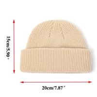 Moda Hip Hop czapka z dzianiny kapelusz mężczyźni Skullcap kobiety zimowe ciepłe Brimless Baggy Melon Cap mankiet Docker rybak czapki 6